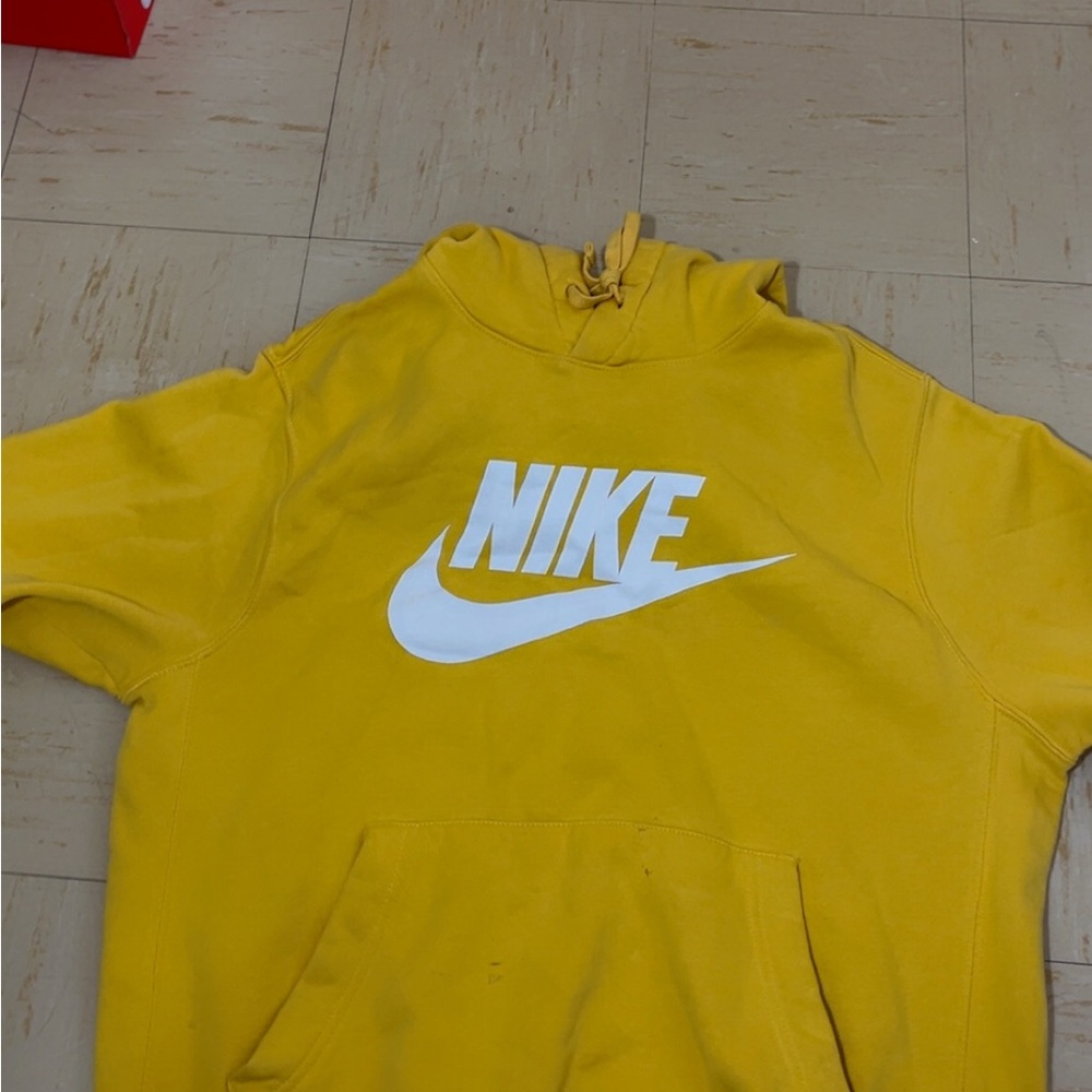 Nike Men's Yellow Hoodie